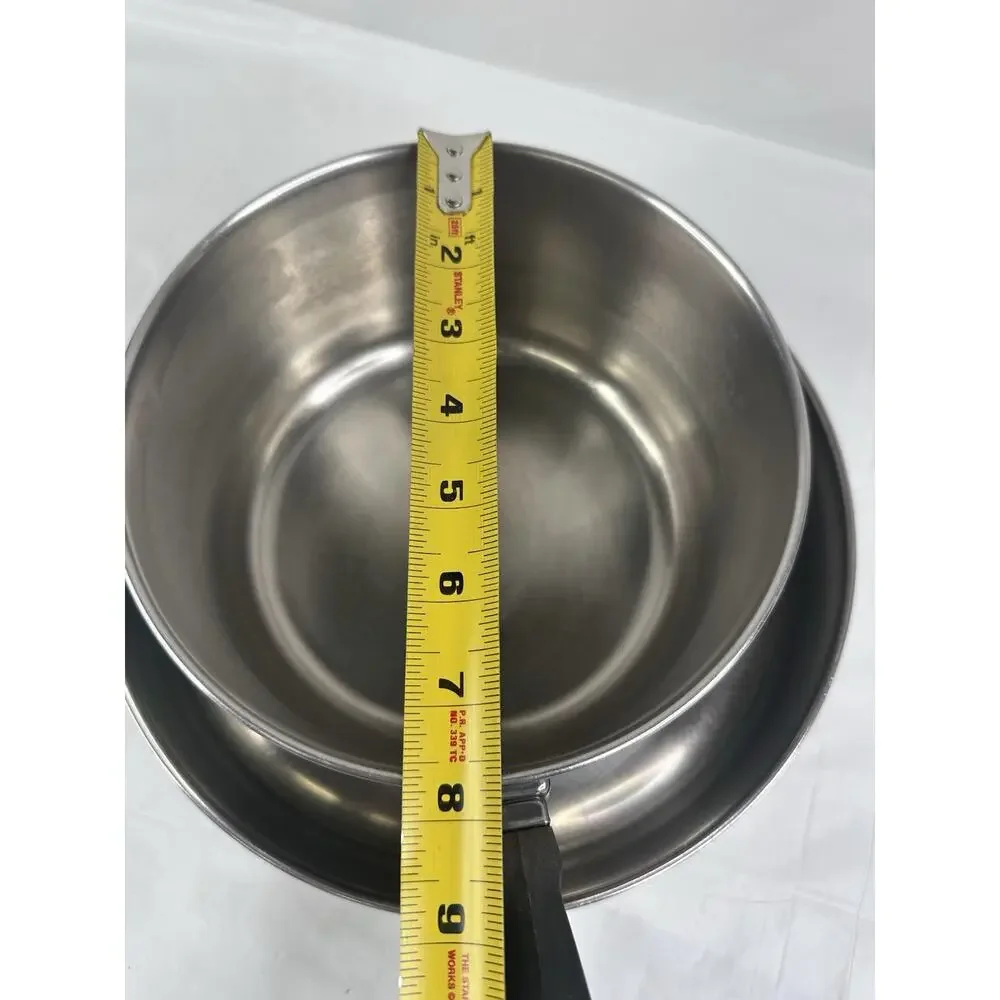 Farberware 10” Skillet Fry Pan Saucepan Stainless Steel Alum Clad Vintage